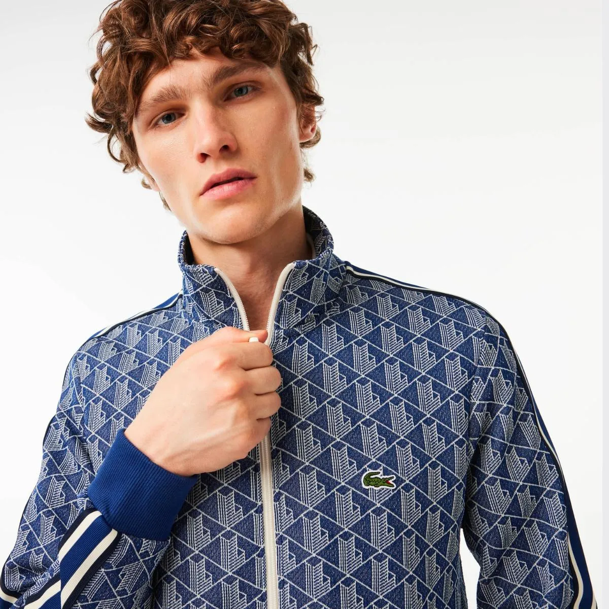 03375 Lacoste Paris Jacquard Monogram Zipper