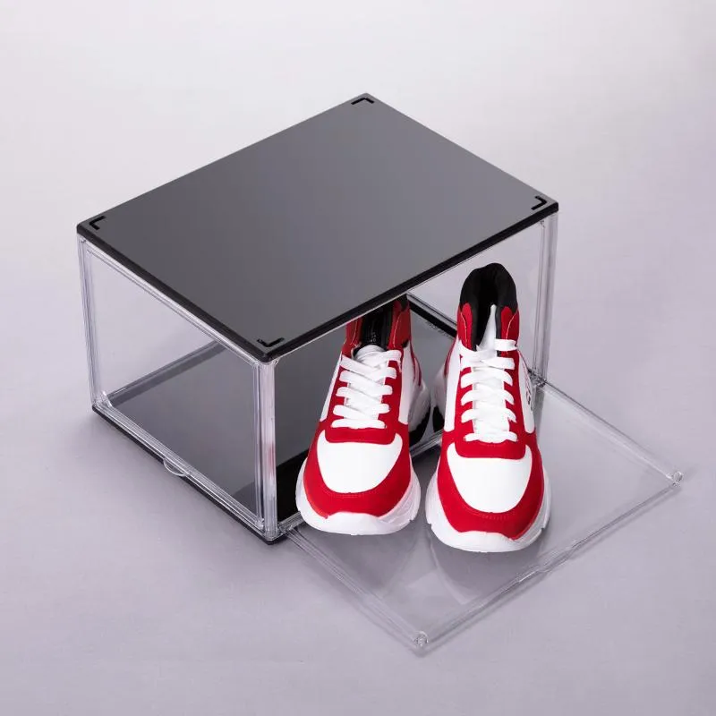 12 Packs Clear Acrylic Stackable Shoe Storage Boxes