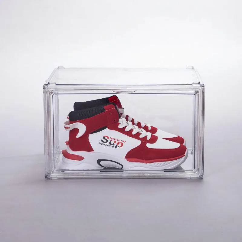 12 Packs Clear Acrylic Stackable Shoe Storage Boxes