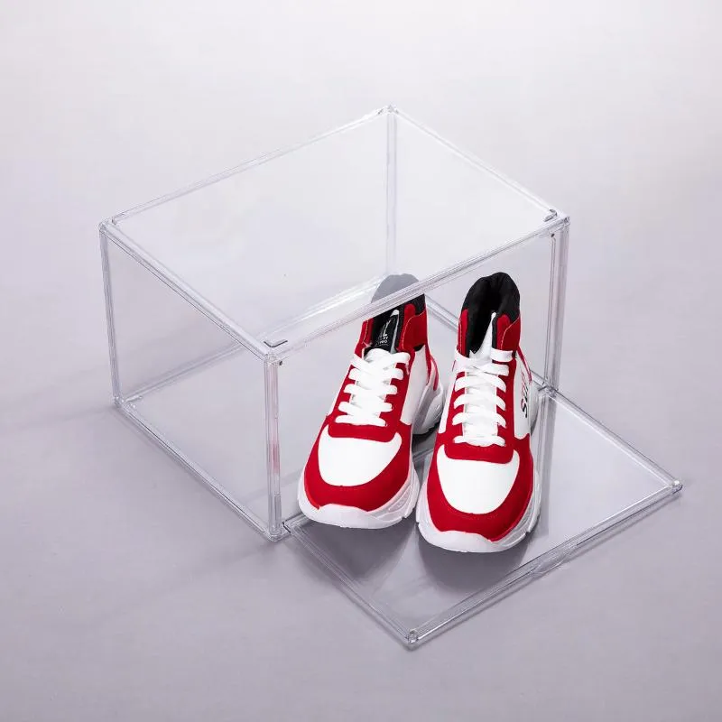 12 Packs Clear Acrylic Stackable Shoe Storage Boxes