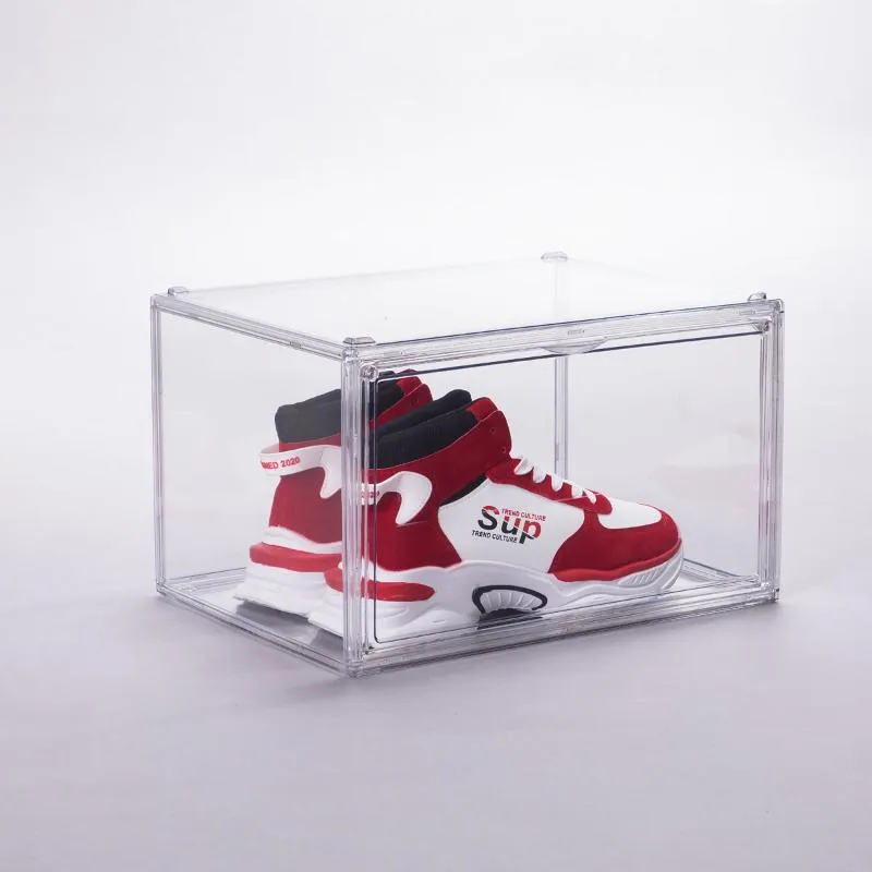 12 Packs Clear Acrylic Stackable Shoe Storage Boxes