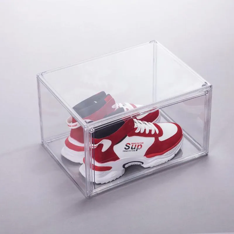 12 Packs Clear Acrylic Stackable Shoe Storage Boxes