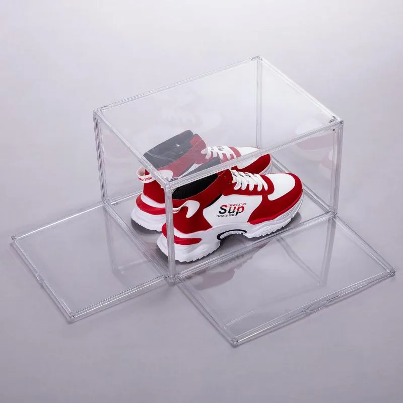 12 Packs Clear Acrylic Stackable Shoe Storage Boxes