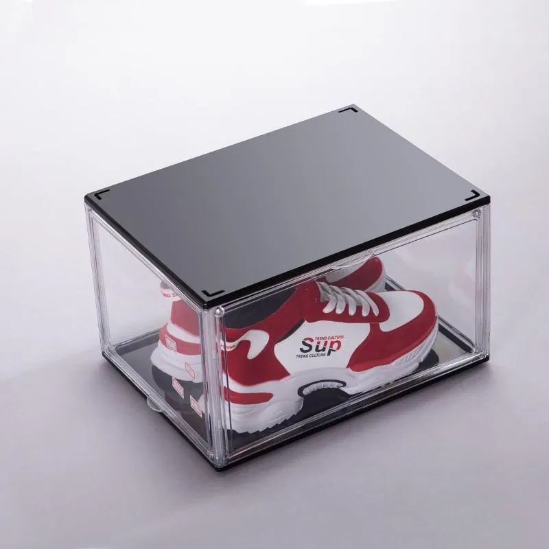 12 Packs Clear Acrylic Stackable Shoe Storage Boxes