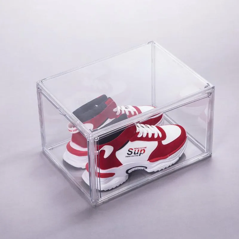 12 Packs Clear Acrylic Stackable Shoe Storage Boxes