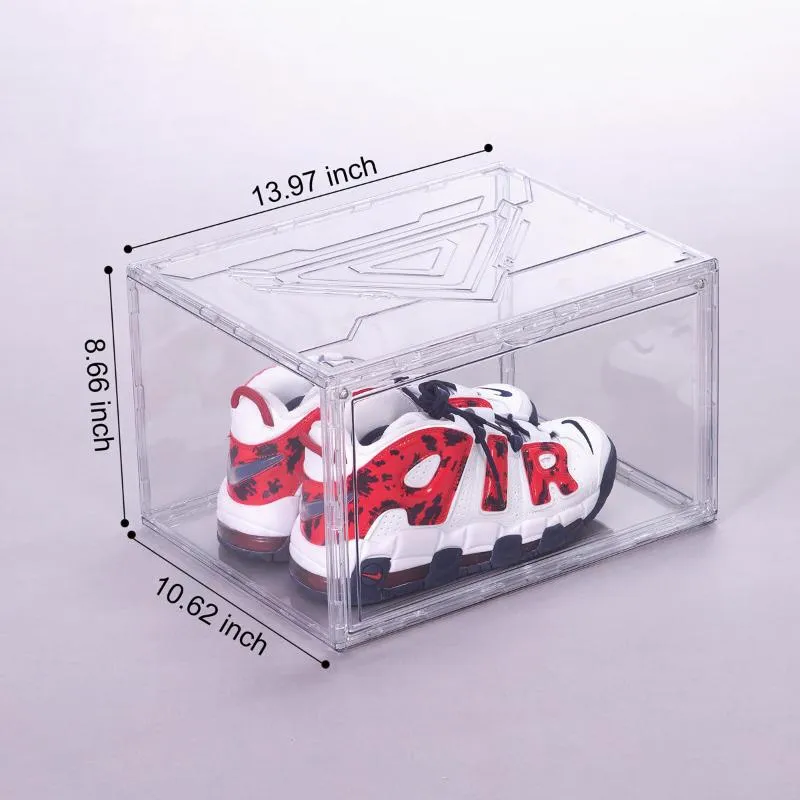 12 Packs Drop Side Acrylic Stackable Shoe Organizer