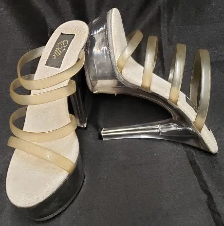 6" Gigi -- Women's Platform Mule -- Clear