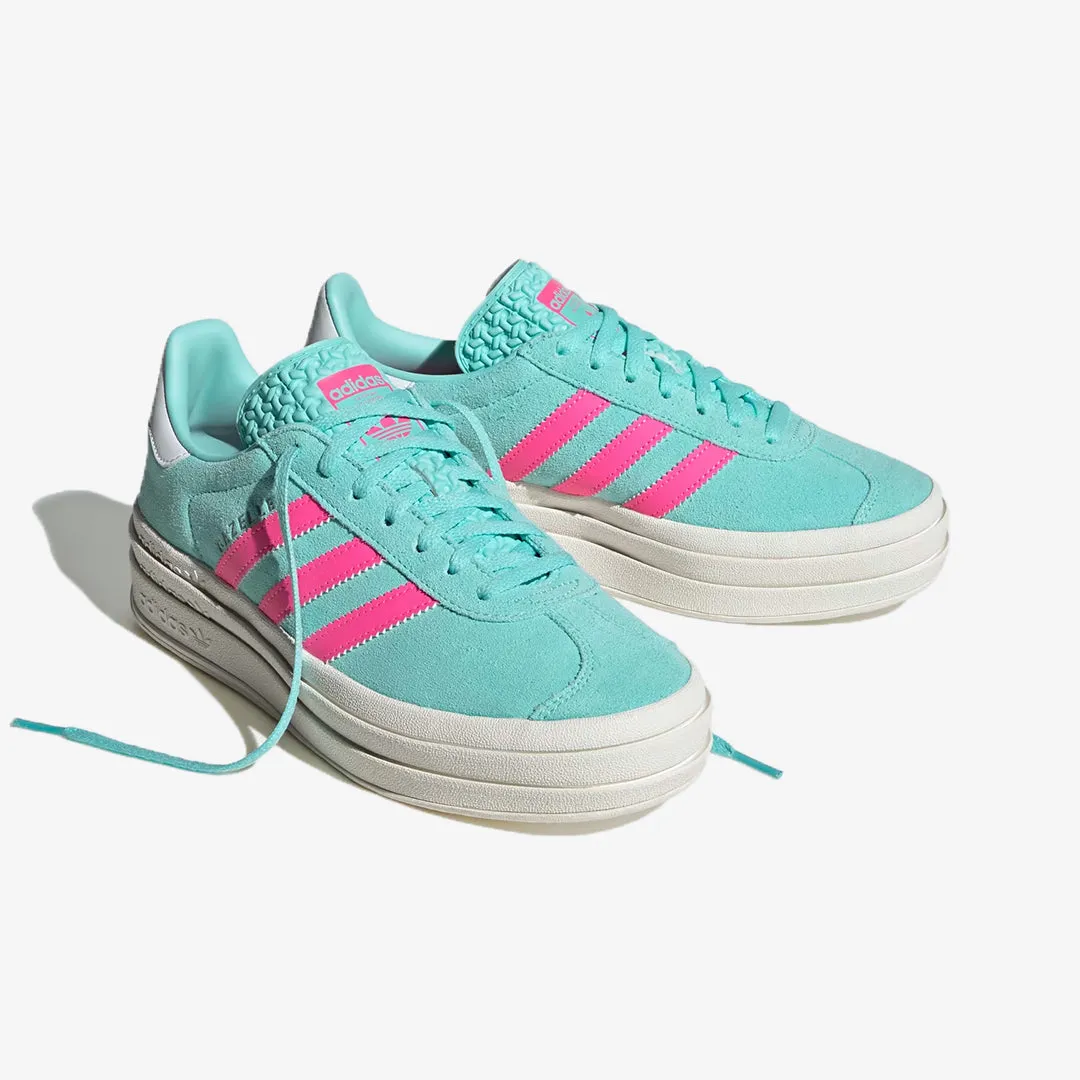 Adidas Originals | WMN'S GAZELLE SHOES  { FLASH AQUA / LUCID PINK / CLOUD WHITE