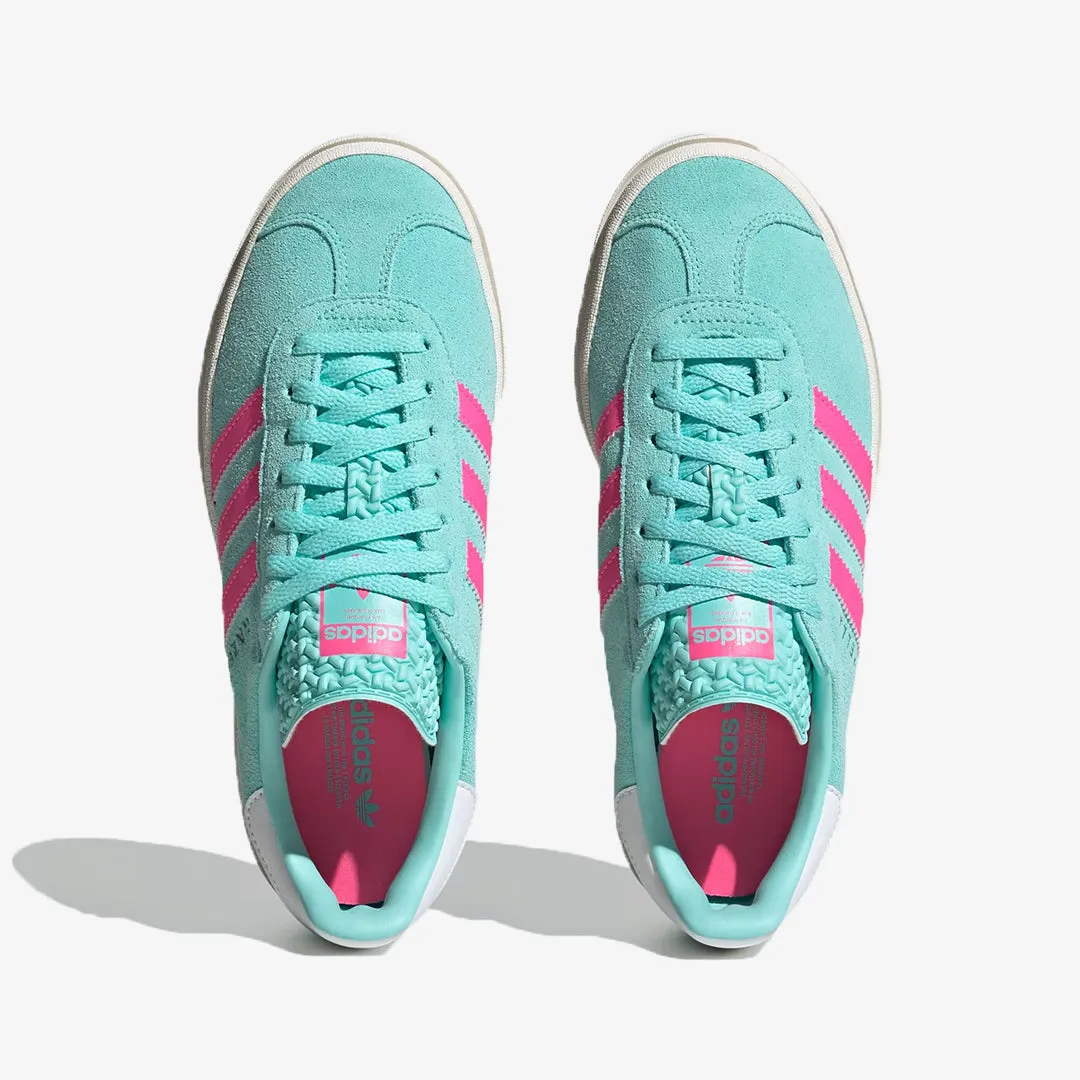 Adidas Originals | WMN'S GAZELLE SHOES  { FLASH AQUA / LUCID PINK / CLOUD WHITE