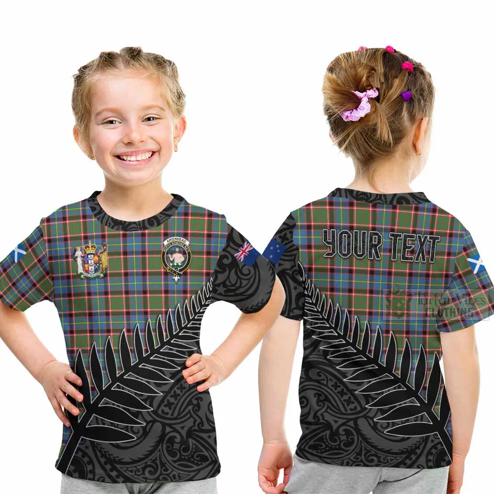 Aikenhead Crest Tartan Kid T-Shirt with New Zealand Silver Fern Half Style