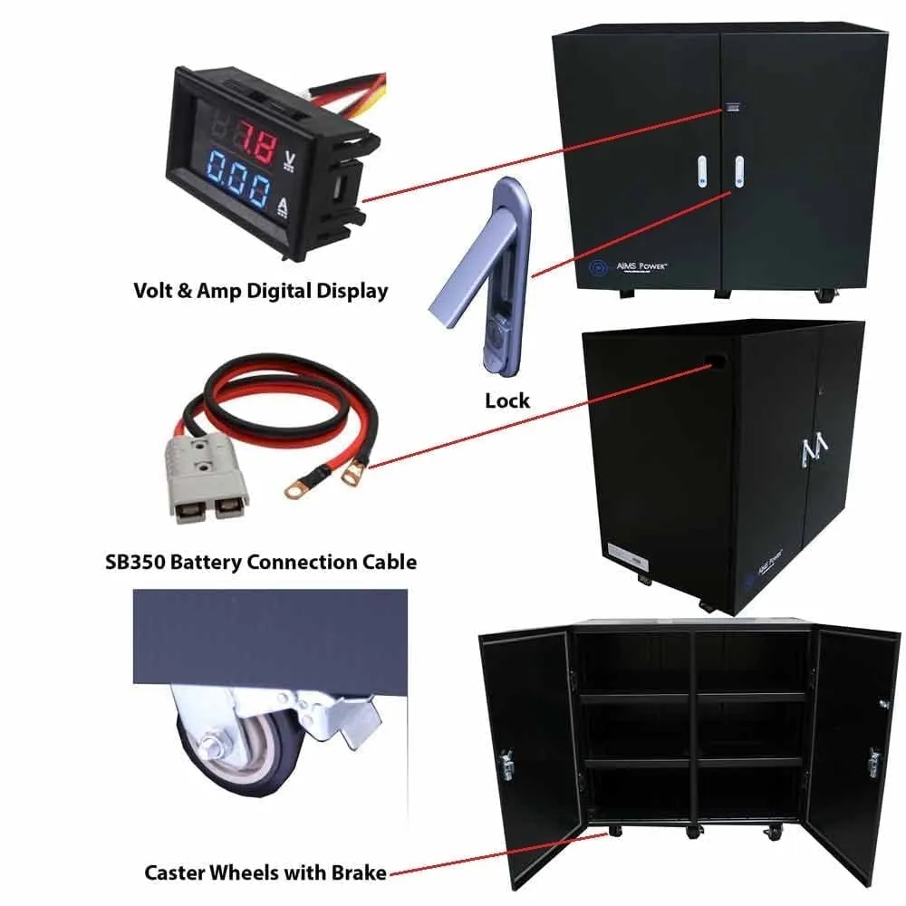 AIMS Power 48VDC Off-Grid Solar Kit | 3960 Watt Solar   12,000 Watt Pure Sine Inverter Charger