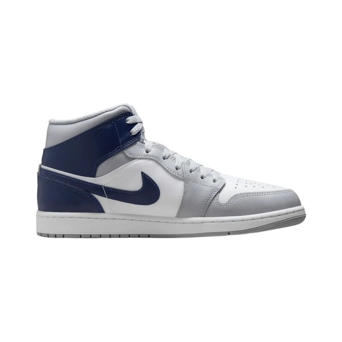 Air Jordan 1 Mid - White & Navy - Grade School