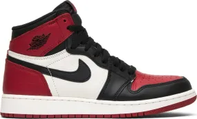 Air Jordan 1 Retro High OG BG Bred Toe Sneakers, Red