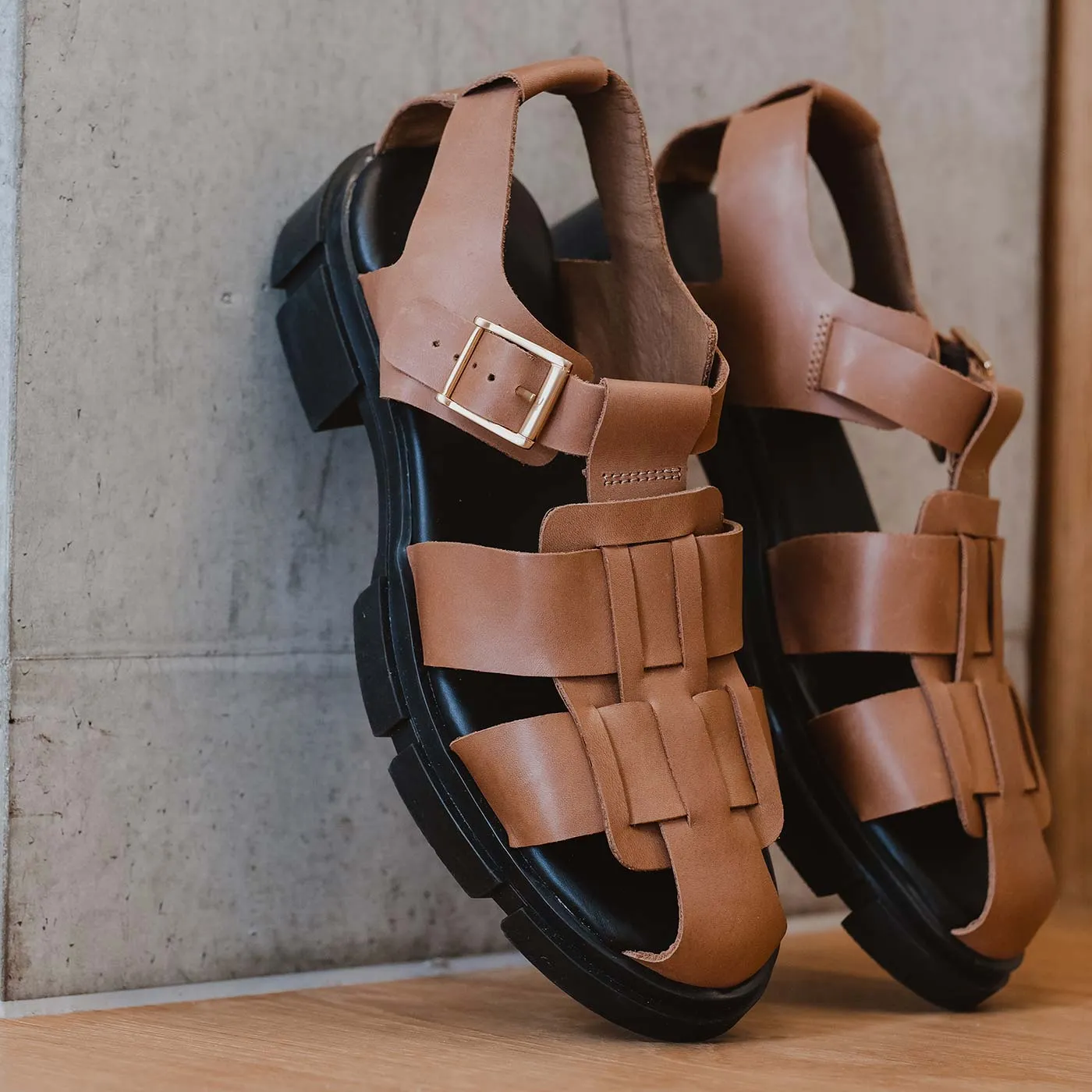 Alva sandal leather - Tan