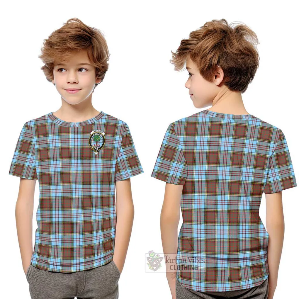 Anderson Ancient Tartan Kid T-Shirt with Family Crest