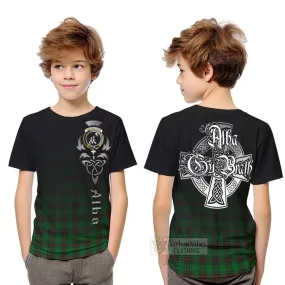 Anstruther Tartan Kid T-Shirt Featuring Alba Gu Brath Family Crest Celtic Inspired