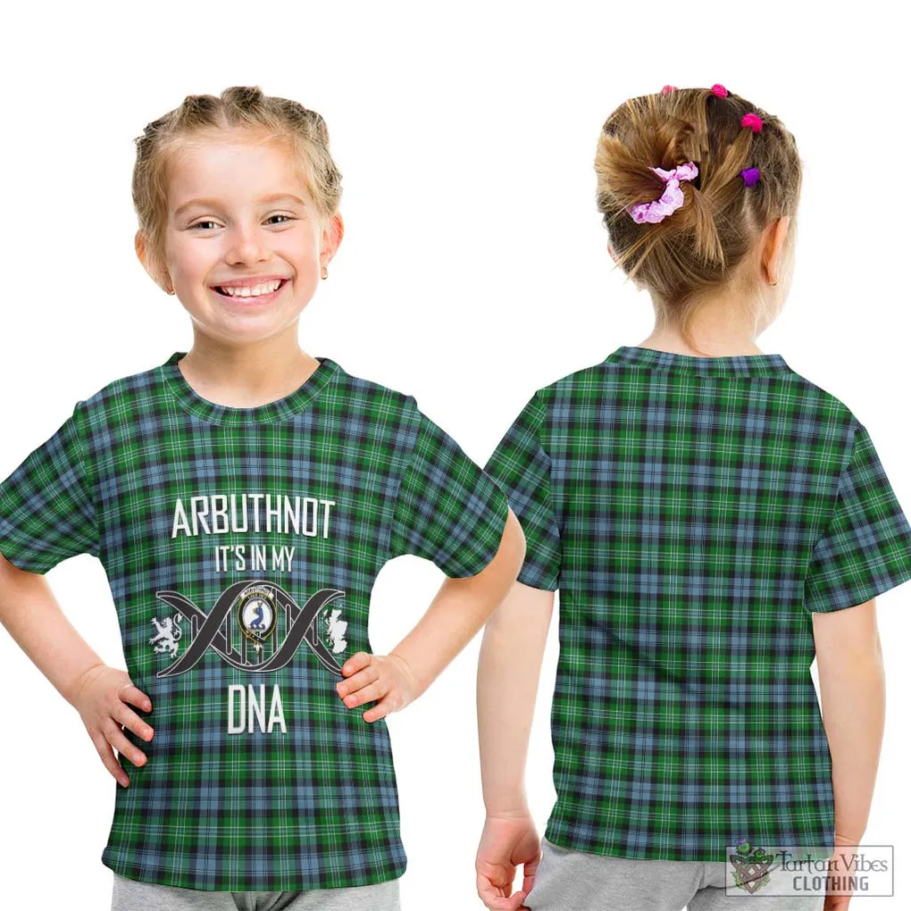 Arbuthnot Ancient Tartan Kid T-Shirt with Family Crest DNA In Me Style