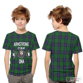 Armstrong Tartan Kid T-Shirt with Family Crest DNA In Me Style