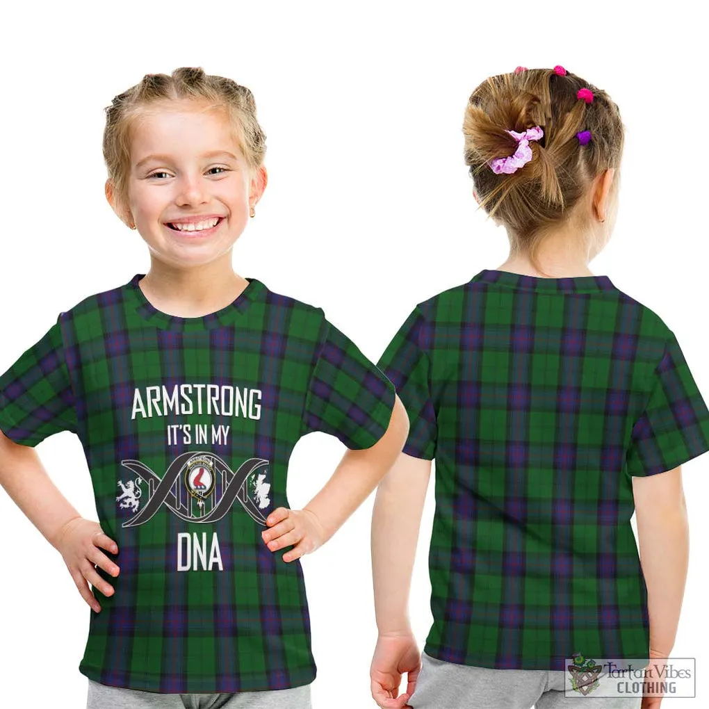 Armstrong Tartan Kid T-Shirt with Family Crest DNA In Me Style