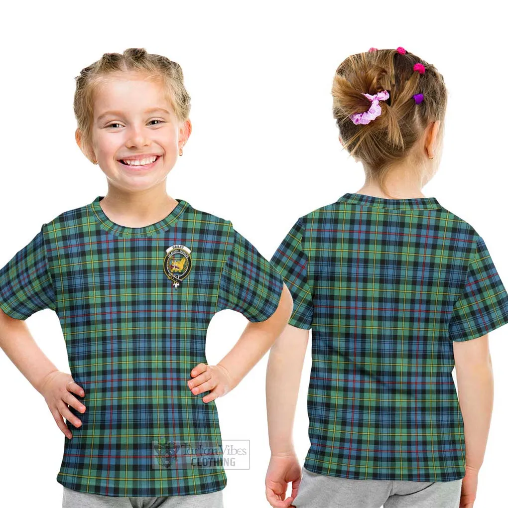 Bailey Ancient Tartan Kid T-Shirt with Family Crest