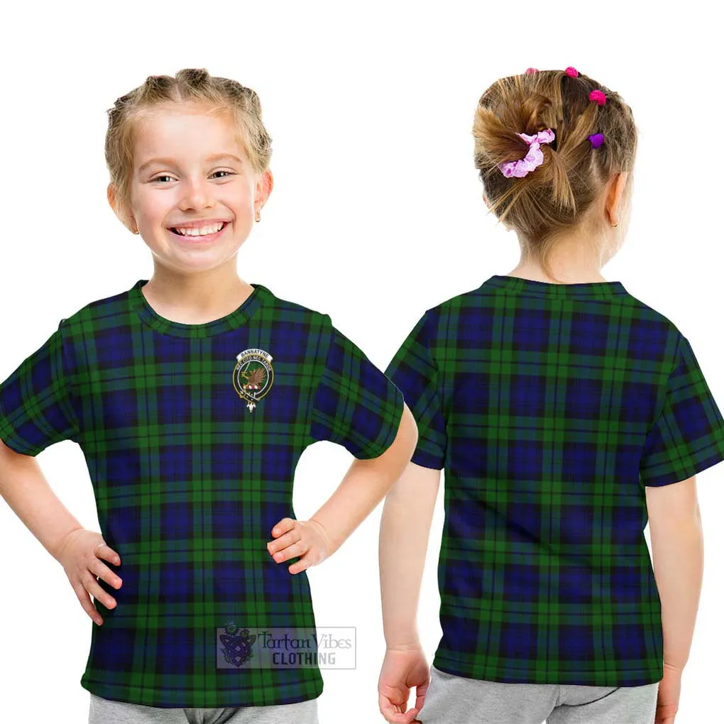 Bannatyne Tartan Kid T-Shirt with Family Crest