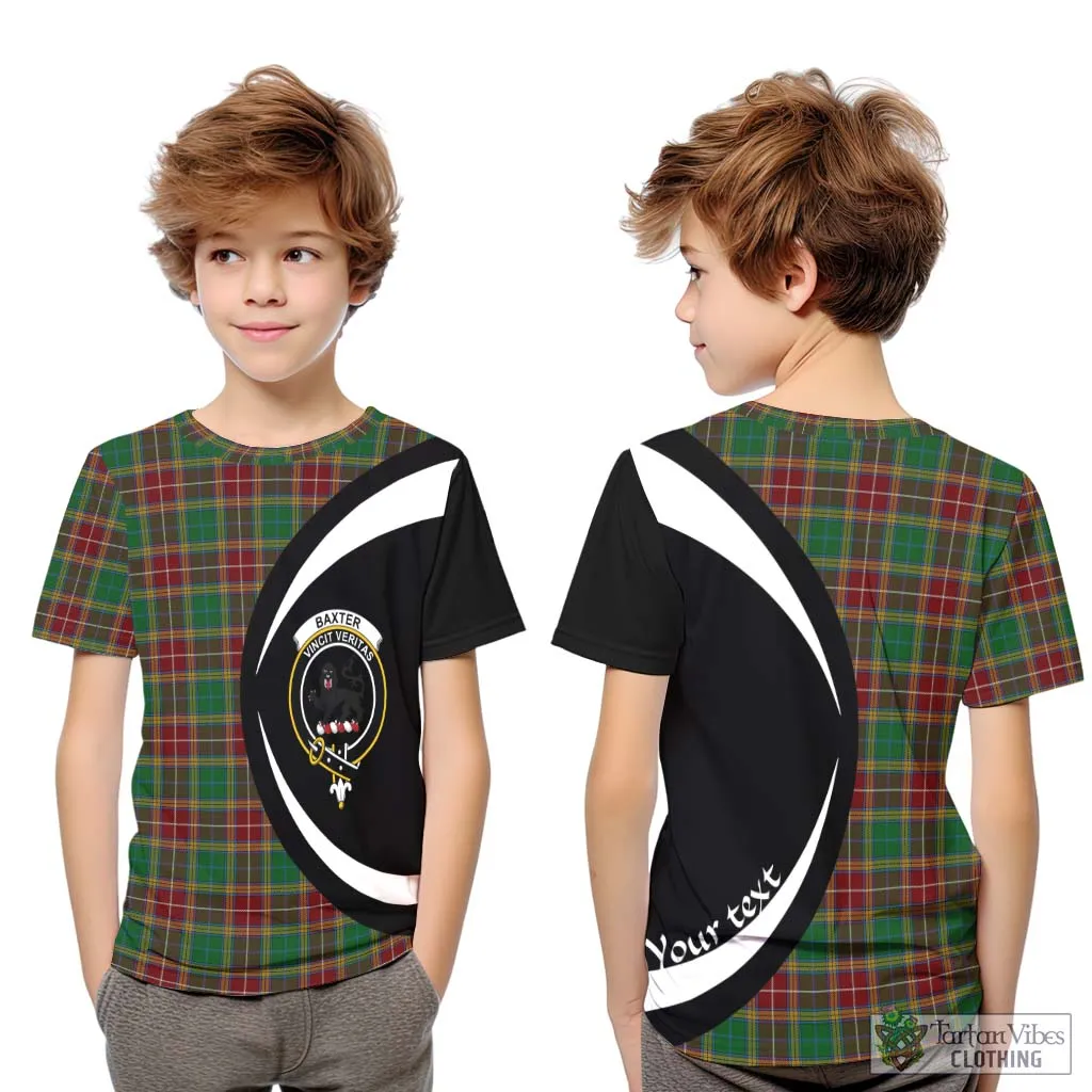 Baxter Tartan Kid T-Shirt with Family Crest Circle Style