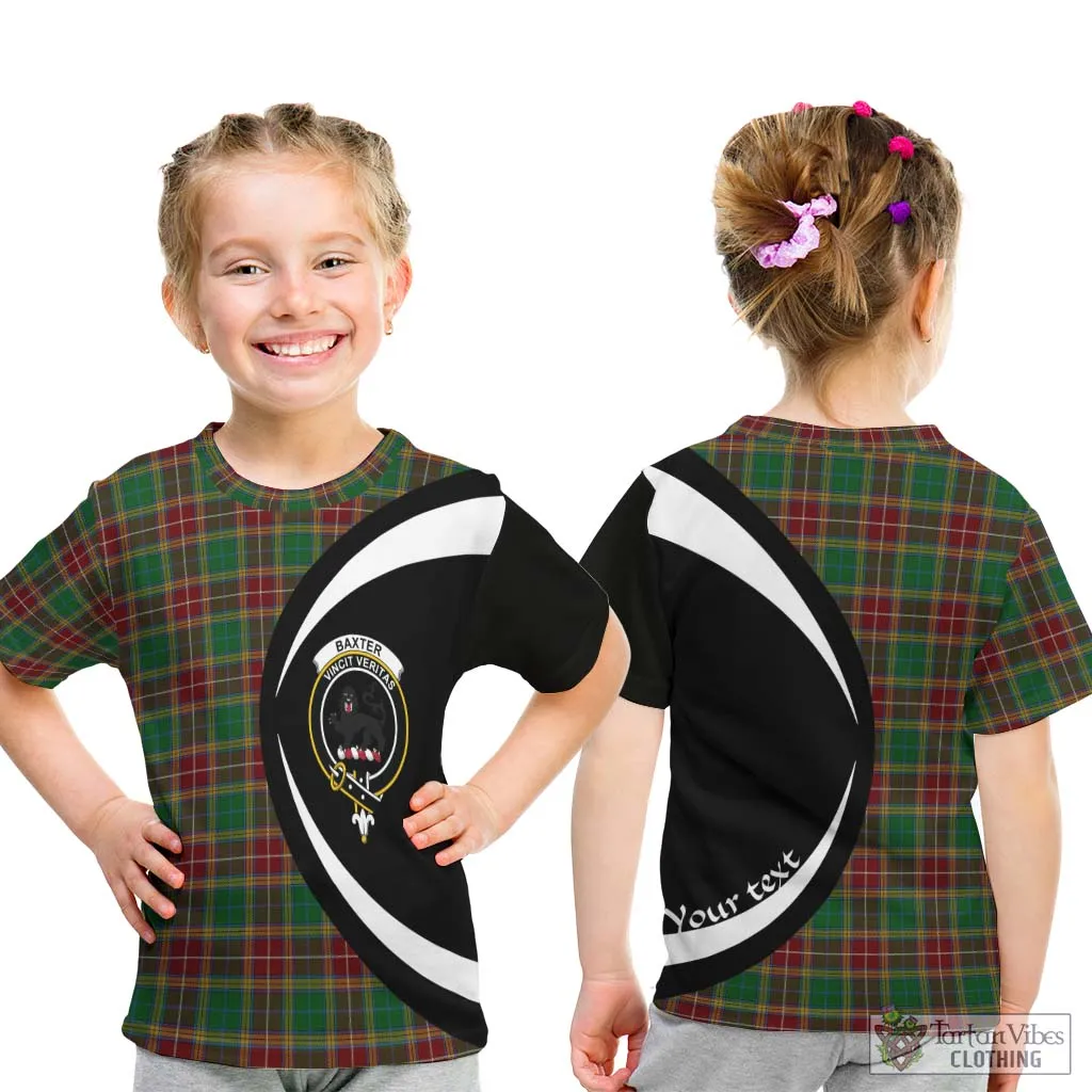 Baxter Tartan Kid T-Shirt with Family Crest Circle Style