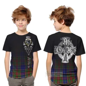 Beattie (Beatty) Tartan Kid T-Shirt Featuring Alba Gu Brath Family Crest Celtic Inspired