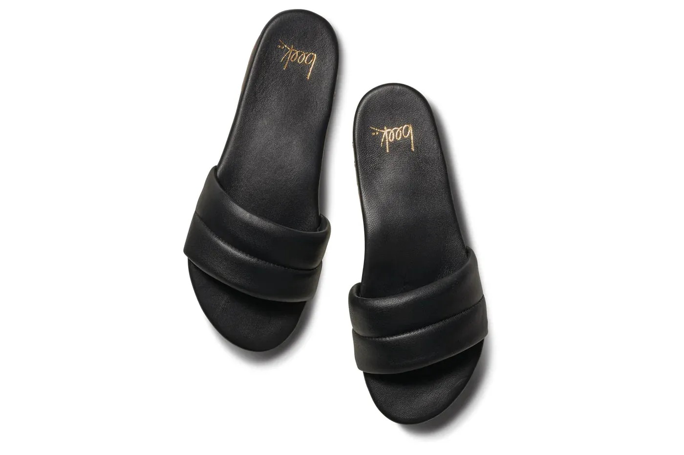 BEEK Sugarbird Leather Slide Sandal-Black