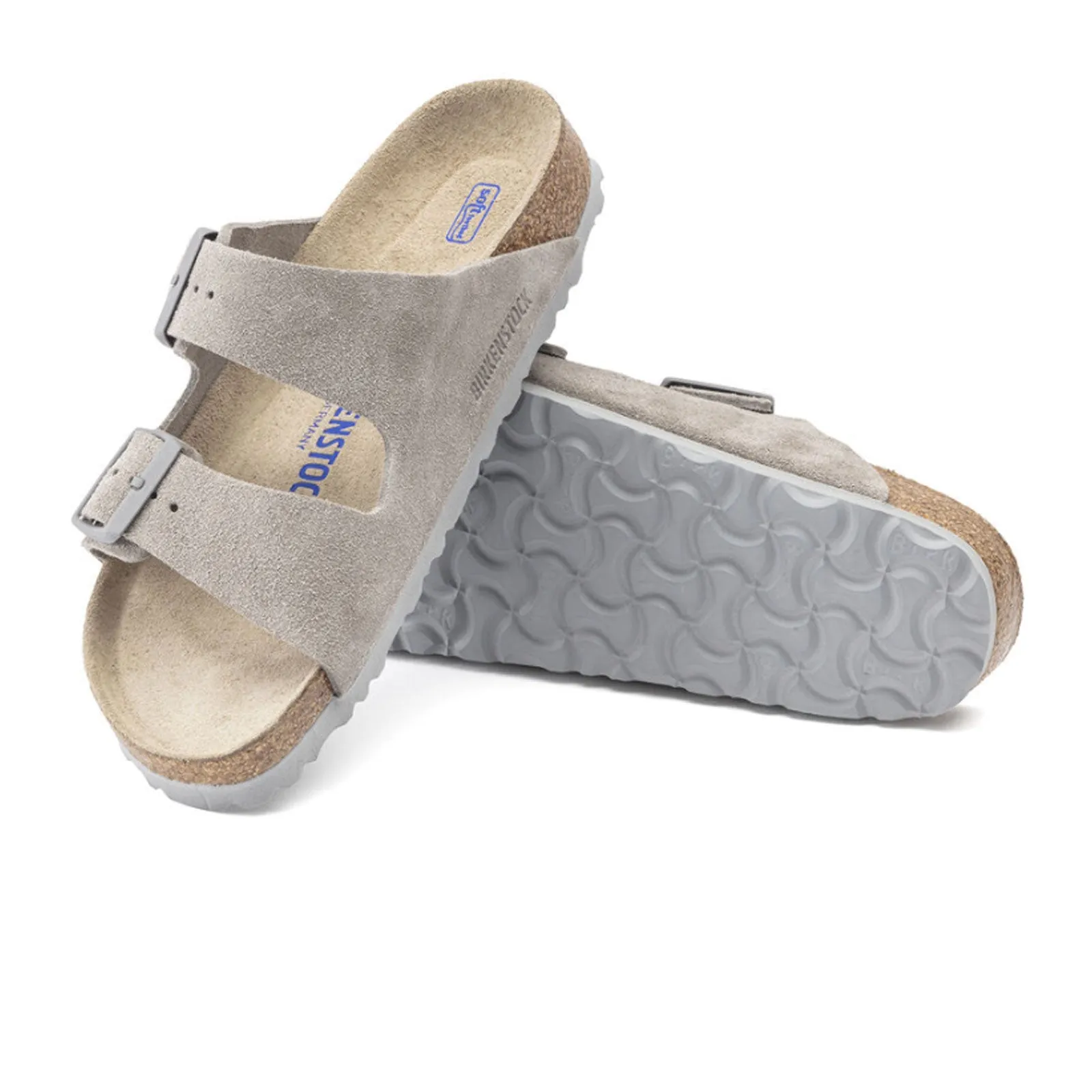 Birkenstock Arizona Soft Footbed Slide Sandal (Women) - Stone Coin Suede