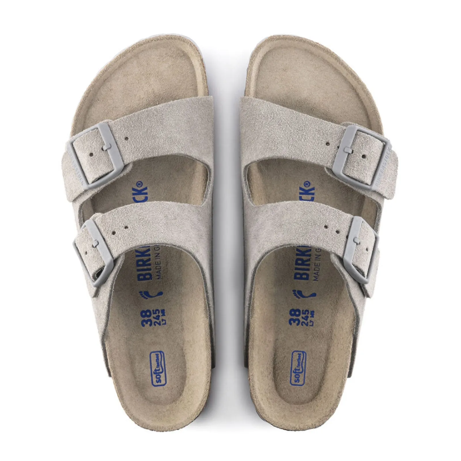 Birkenstock Arizona Soft Footbed Slide Sandal (Women) - Stone Coin Suede