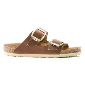 Birkenstock Ladies Leather Sandals - Arizona Big Buckle - Cognac