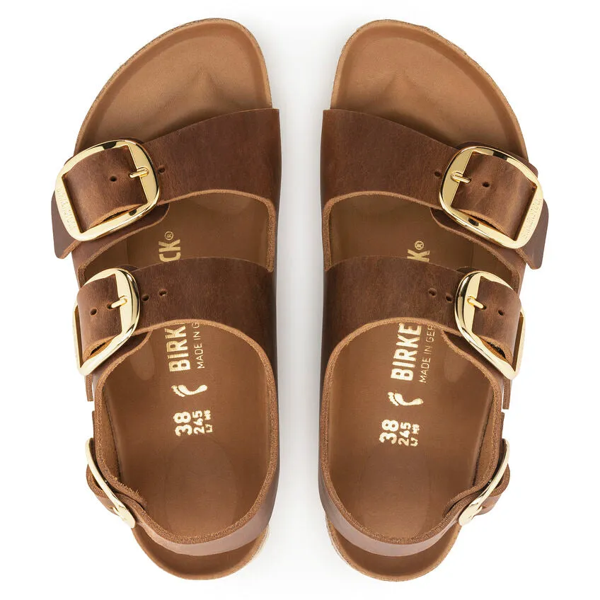 Birkenstock Milano Big Buckle Cognac Oiled Women's