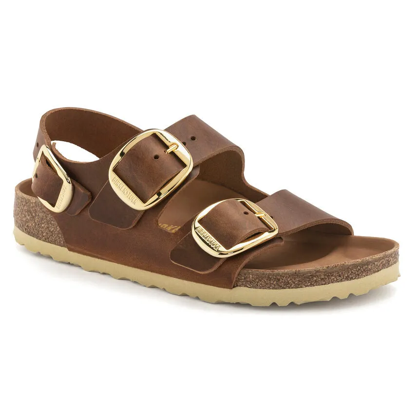 Birkenstock Milano Big Buckle Cognac Oiled Women's