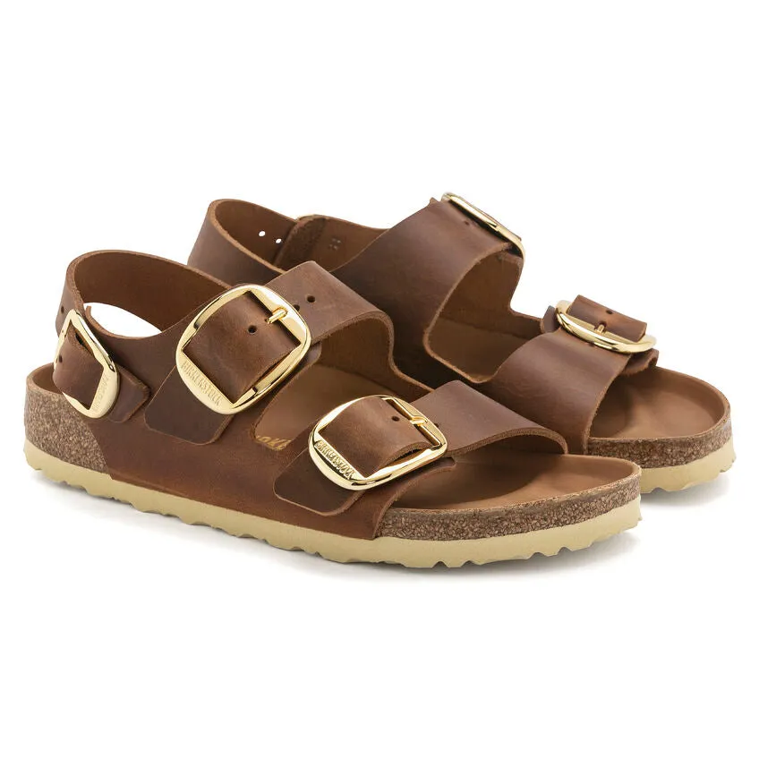 Birkenstock Milano Big Buckle Cognac Oiled Women's