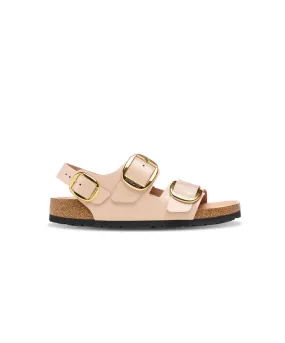 Birkenstock Milano High Shine Big Buckle Natural/Patent Leather New Beige Sandals