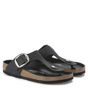 Birkenstock Women's Gizeh Big Buckle Oiled Leather in Black