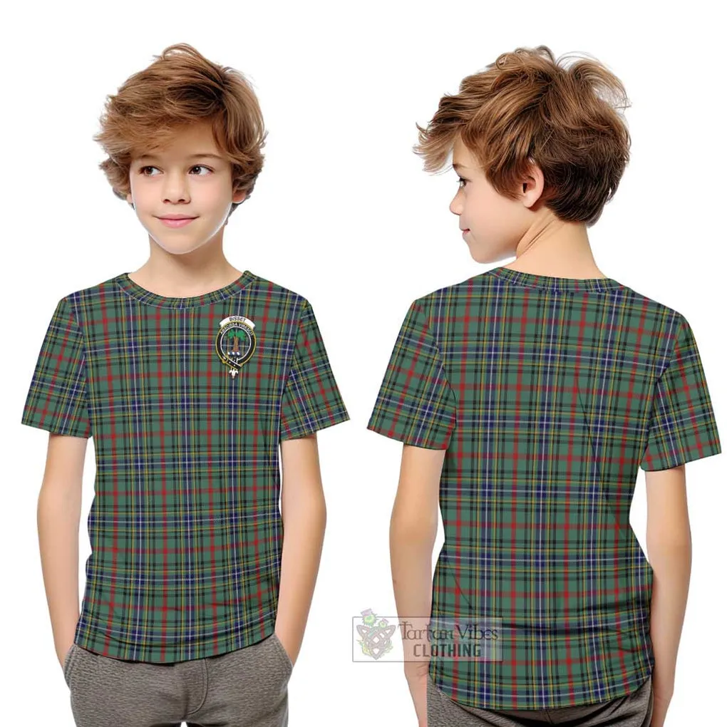 Bisset Tartan Kid T-Shirt with Family Crest