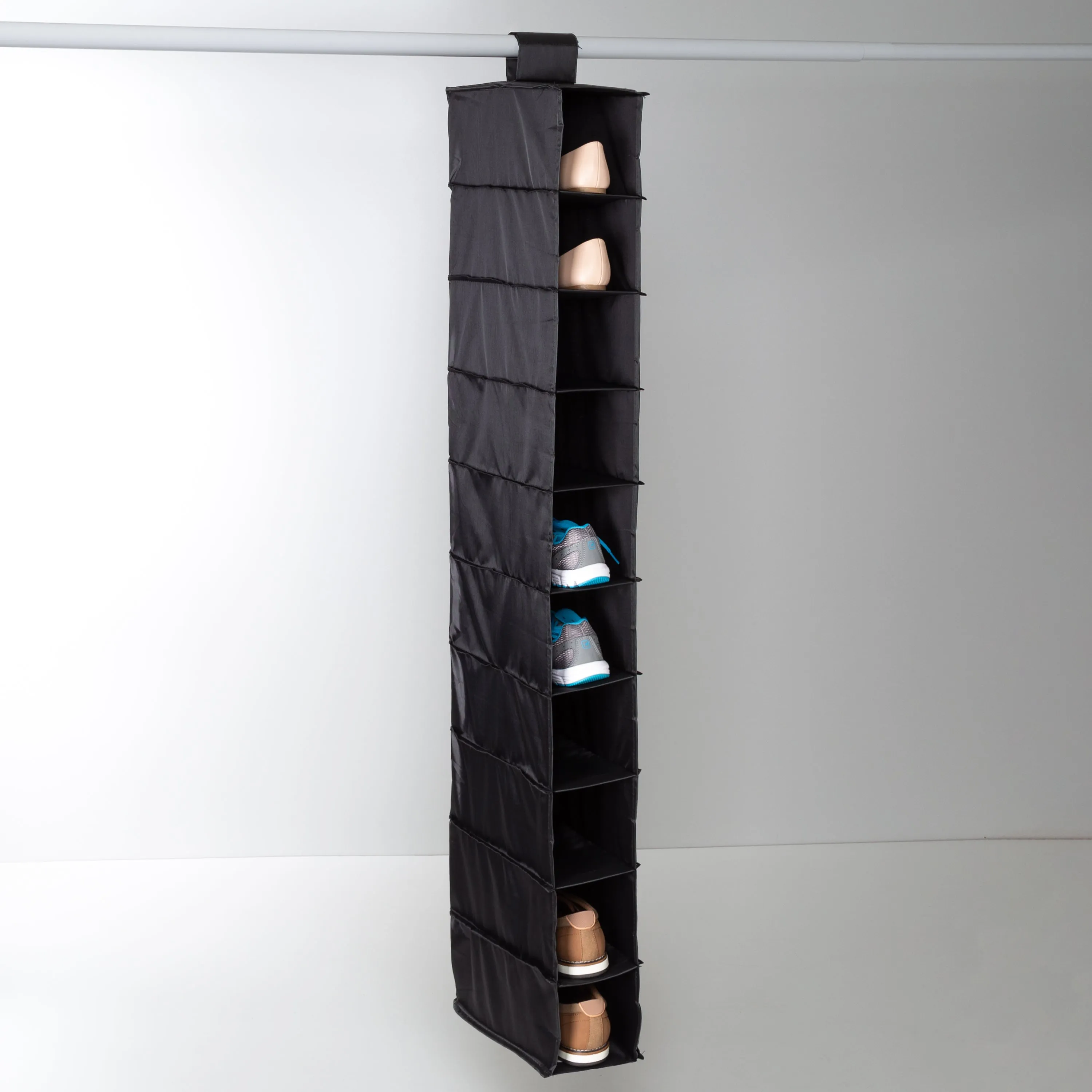 Black 10-Shelf Hanging Closet Organizer