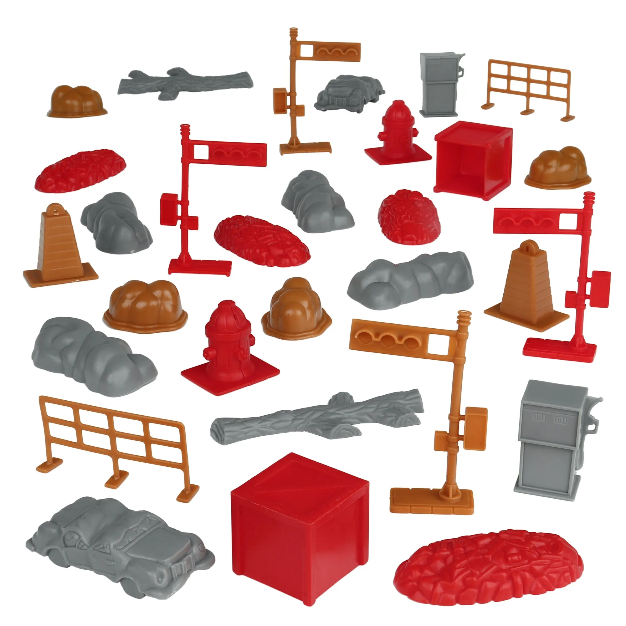 BMC Classic PPC City Street Accessories - 30pc Plastic Army Men Playset