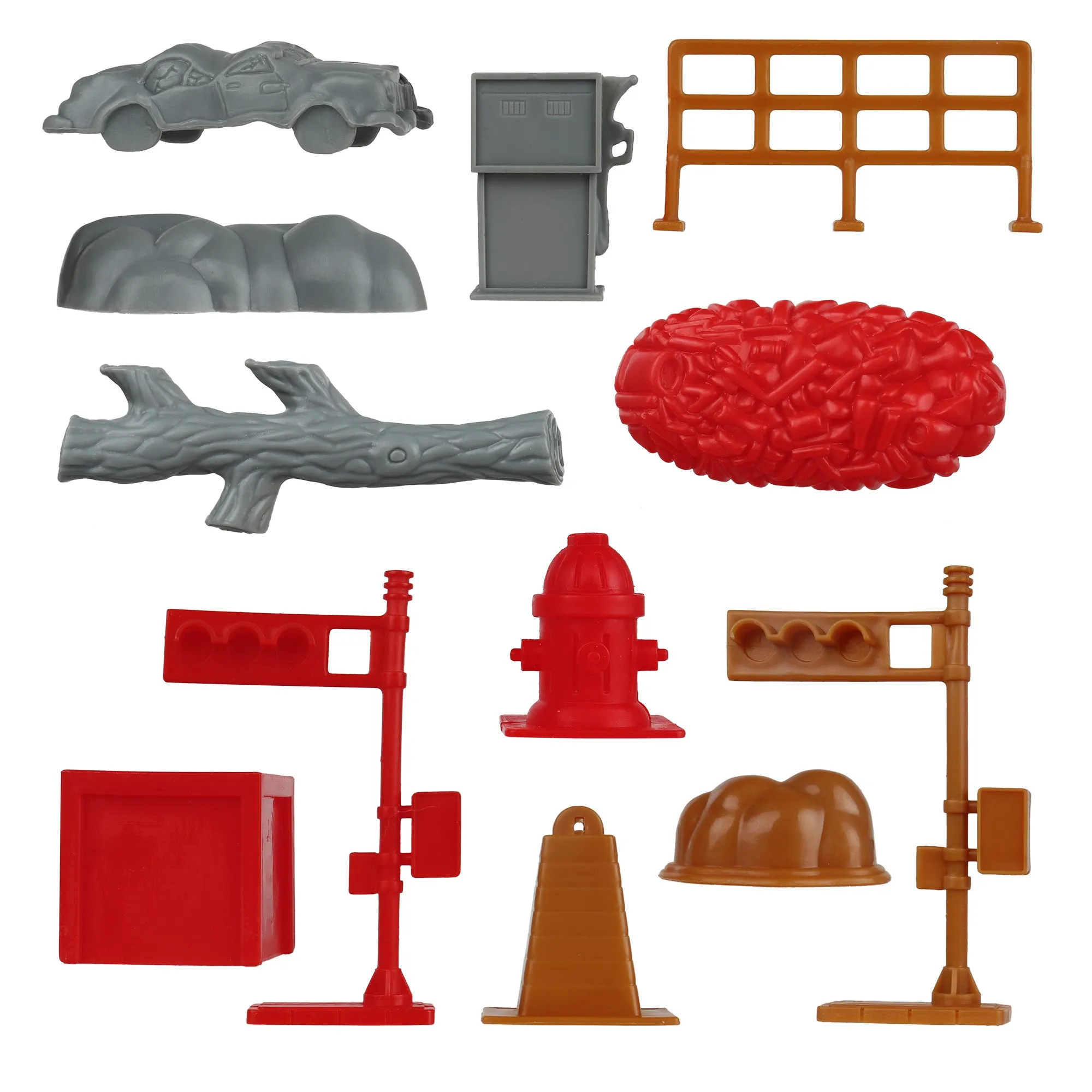 BMC Classic PPC City Street Accessories - 30pc Plastic Army Men Playset