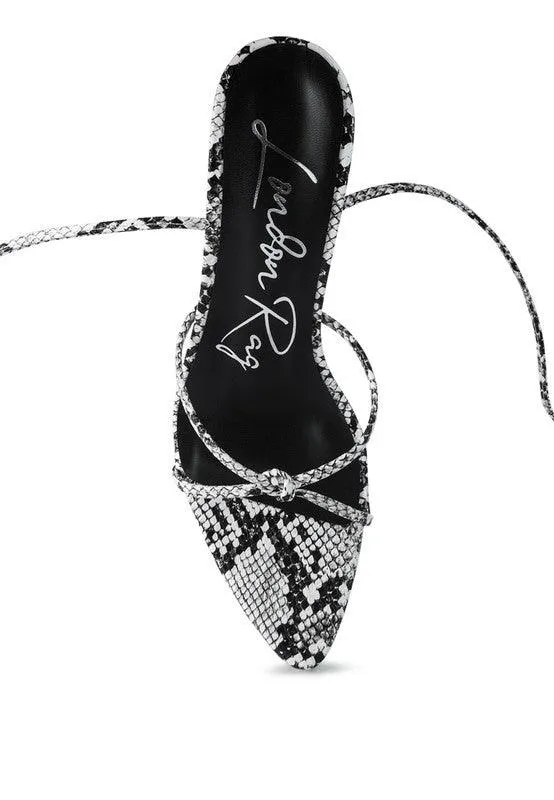 Bondage High Heel Lace Up Sandals by Blak Wardrob