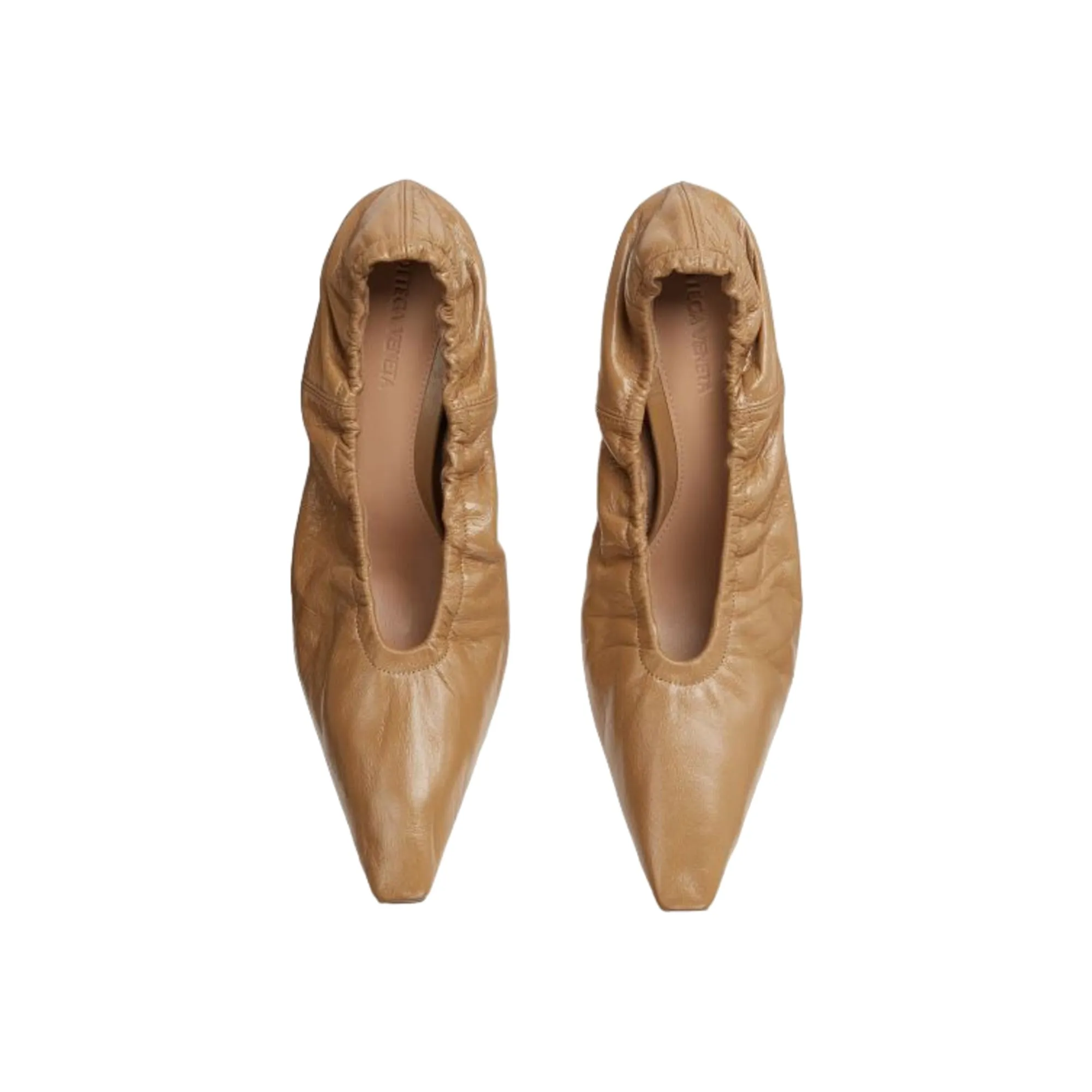 Bottega Veneta Crushed Nappa Almond Pumps