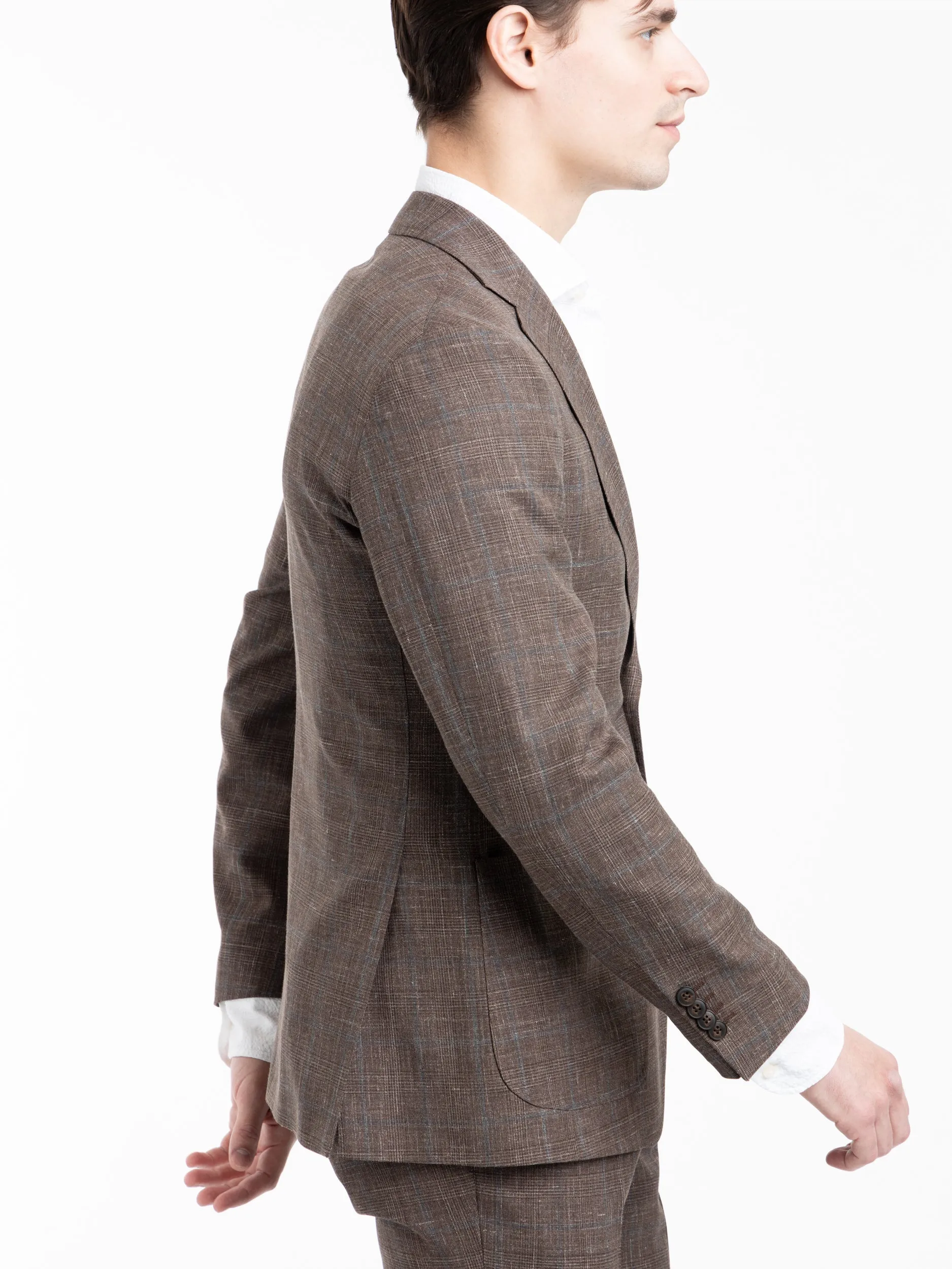 Brown Wool-Silk Suit