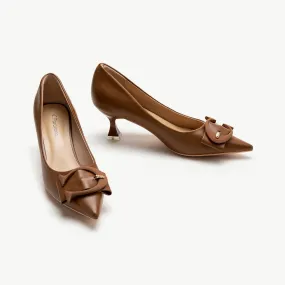 C Buckle Pumps (Olivia) Brown