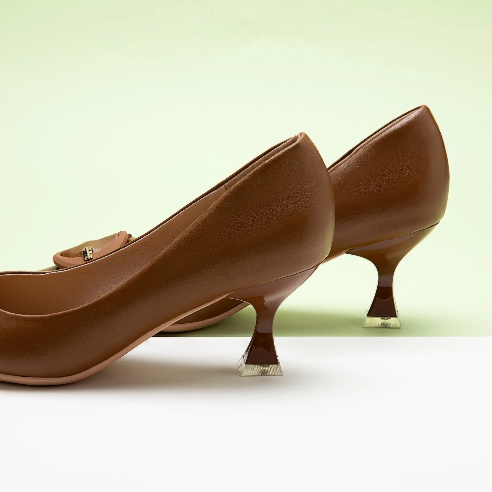 C Buckle Pumps (Olivia) Brown