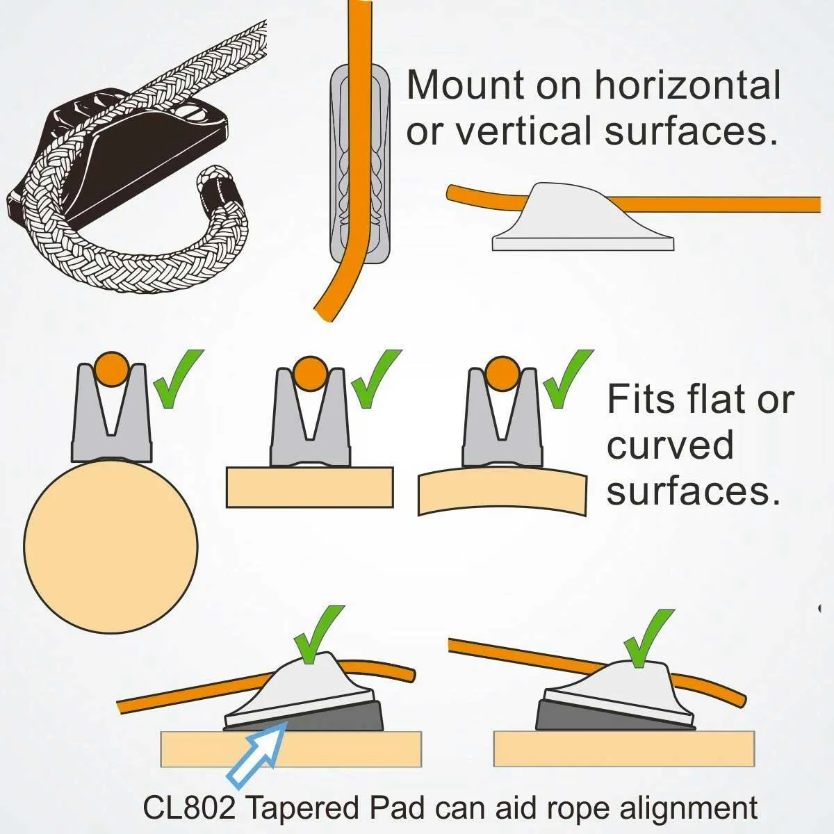 Clamcleat CL222 Racing Mini Cleat - CL222