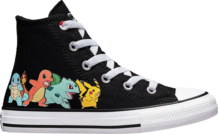 Converse Pokemon x Chuck Taylor All Star High PS First Partners Sneakers, black