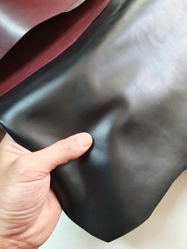 Cow soft Leather, Genuine cowhide plain Nappa skin for crafts and leather working thick. 1,1mm(3 oz)