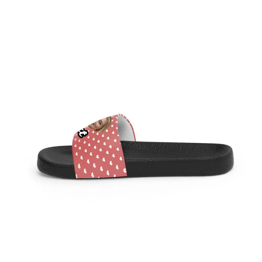 Custom Face Photo Women's Slide Sandals With Name